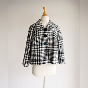 Allison Taylor Black & White Tweed Blazer | Size 14